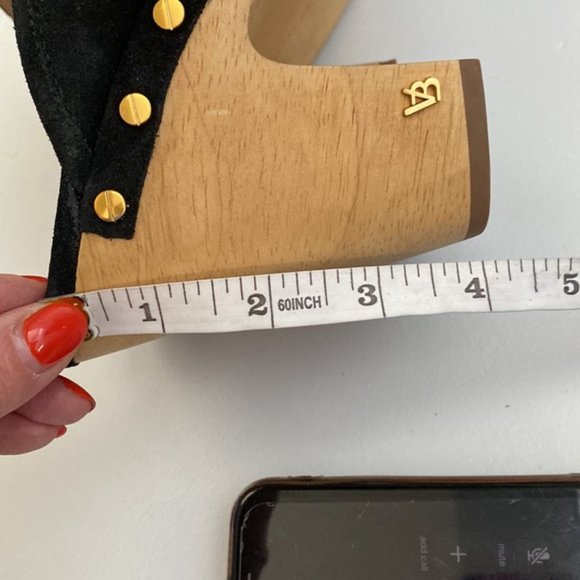 ❗️SOLD❗️Veronica Beard Black Suede Platform Delia Clogs Size 9.5 - Picture 11 of 12